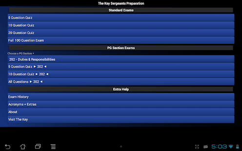 Review of The Key Sergeants Exam apk Free