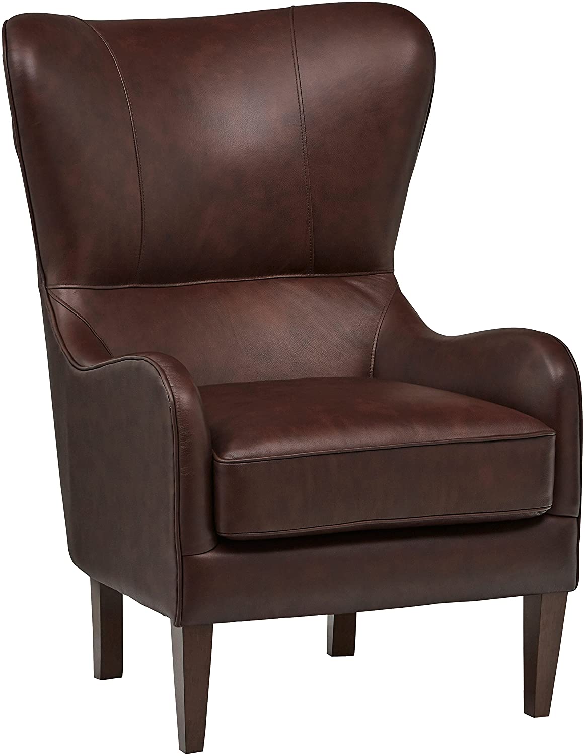 Stone & Beam Mid-Century Leather Wingback Chair
