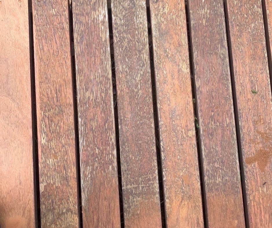 Repaint a peeling deck with minor peeling 