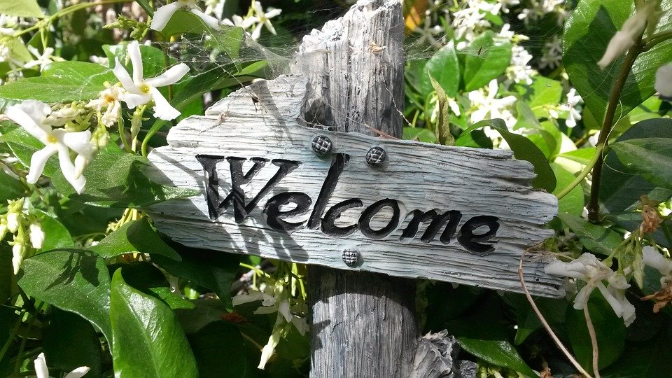 Welcome Sign, Garden Sign, Garden Decor, Welcome Home