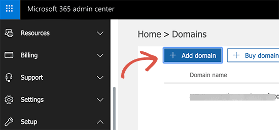 Adicionar domínio