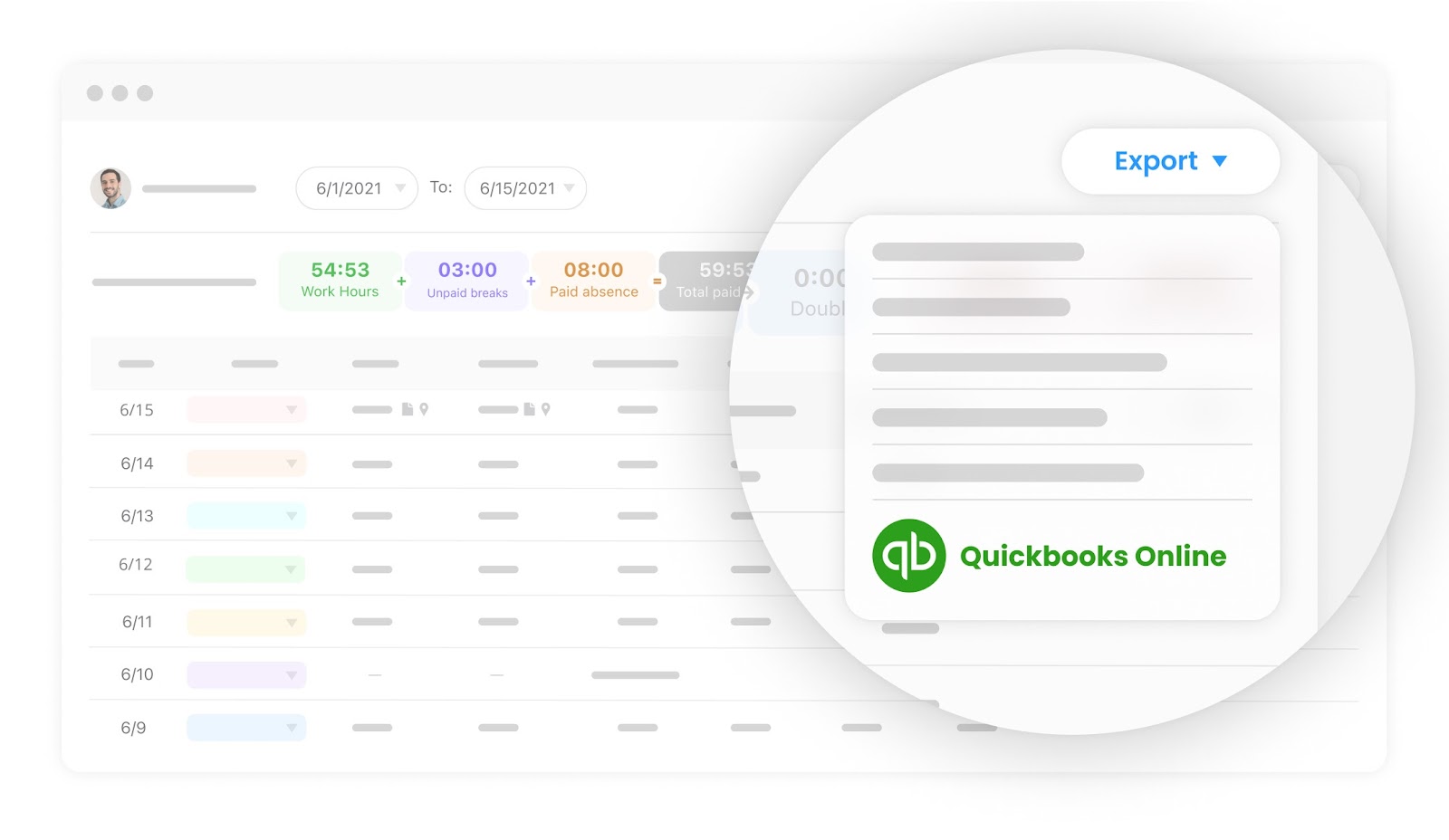 Connecteam quickbooks online integration (how to export timesheets)