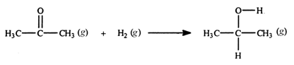 -H HC-0-CH, (8) + H2(g) - HC-C-CH, (g) H