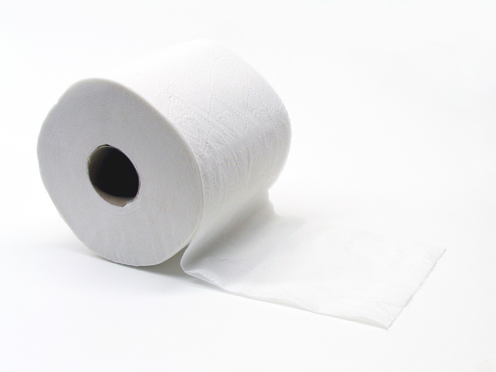 A roll of toilet paper