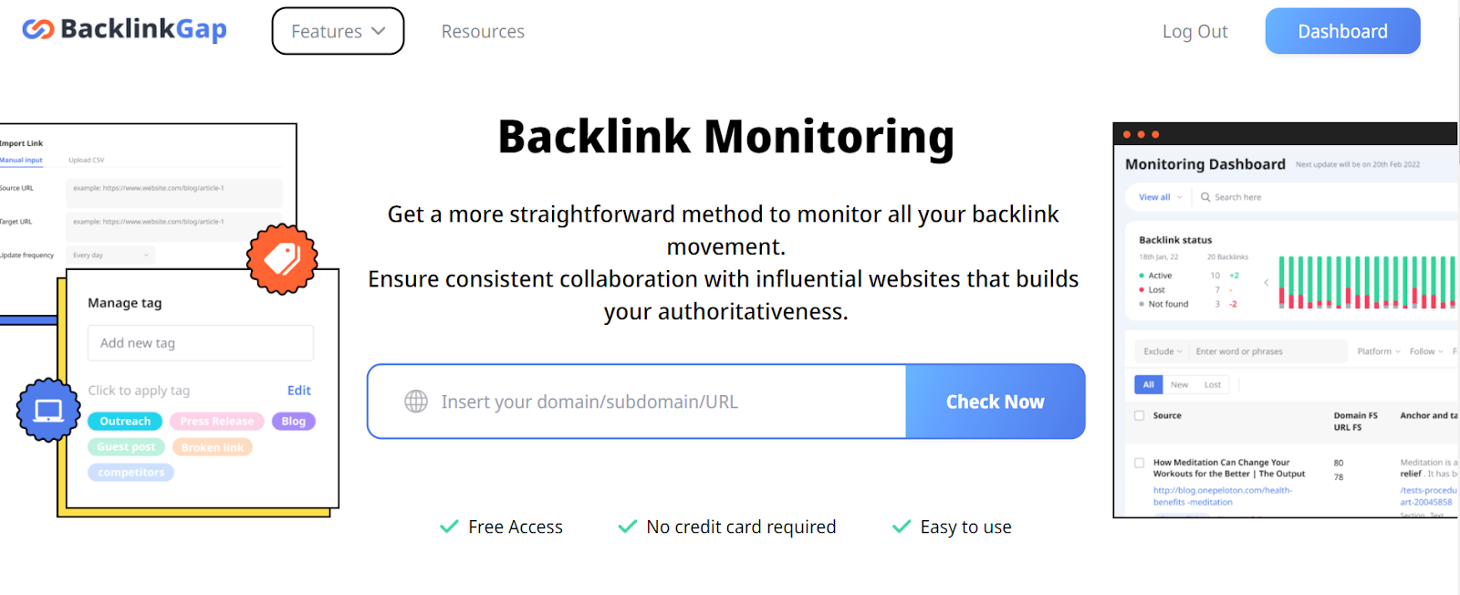 Backlinkgap - un vérificateur de liens brisés
