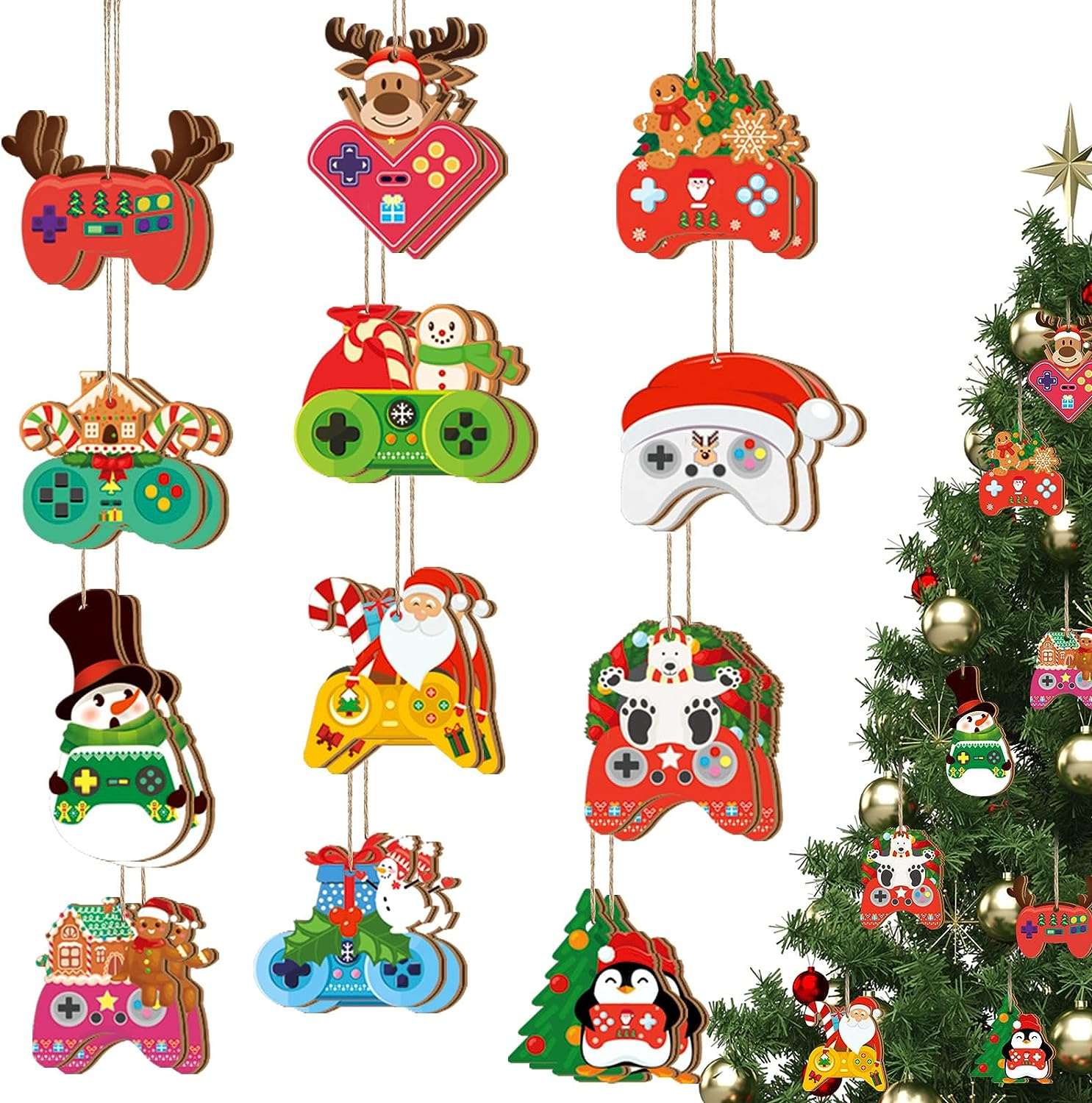 video game holiday ornaments