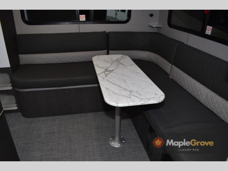 Dinette in the inTech O-V-R Expedition travel trailer