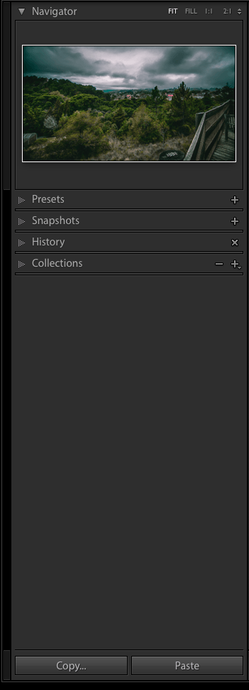 desenvolvimento no Lightroom