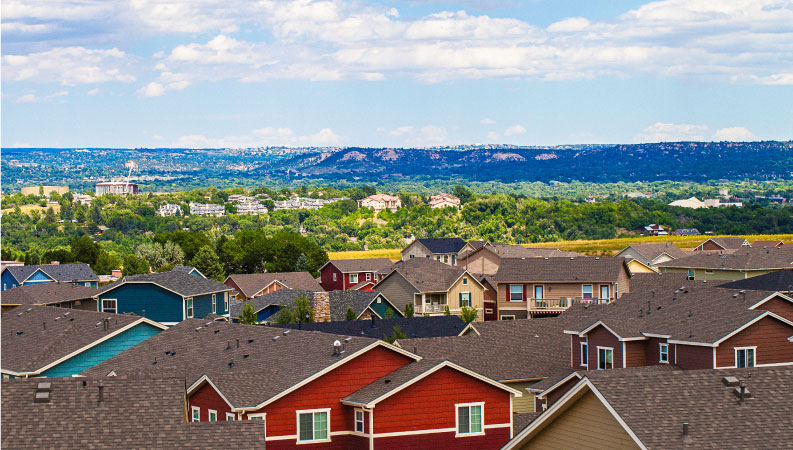 A neighborhood in Colorado Springs