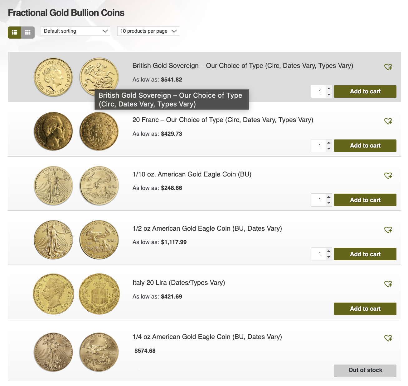 Blanchard Gold Coins 
