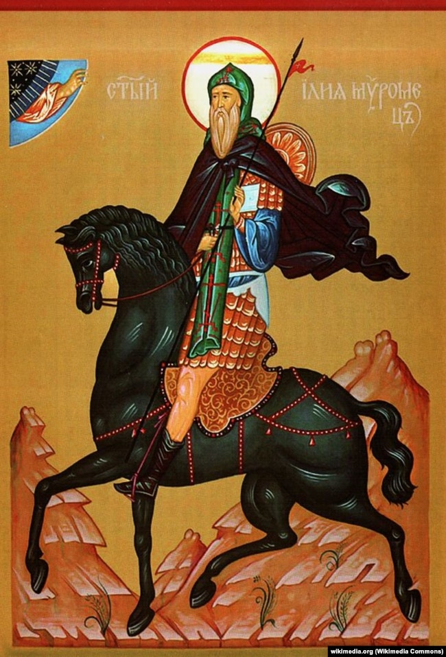 Святий Ілля Муромець, російська ікона кінця ХІХ століття