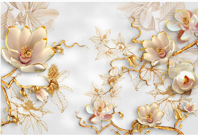 3D wallpaper design for living room