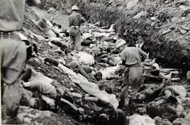 File:South Korean soldiers walk among dead political prisoners, Taejon, South Korea.jpg