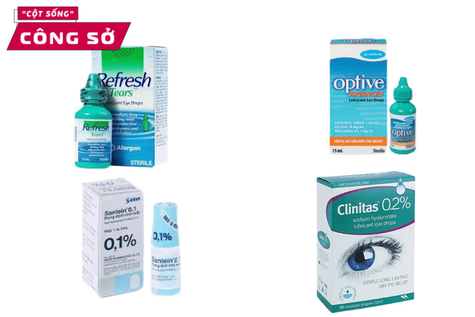 các loại thuốc nhỏ mắt nhân tạo trên thị trường