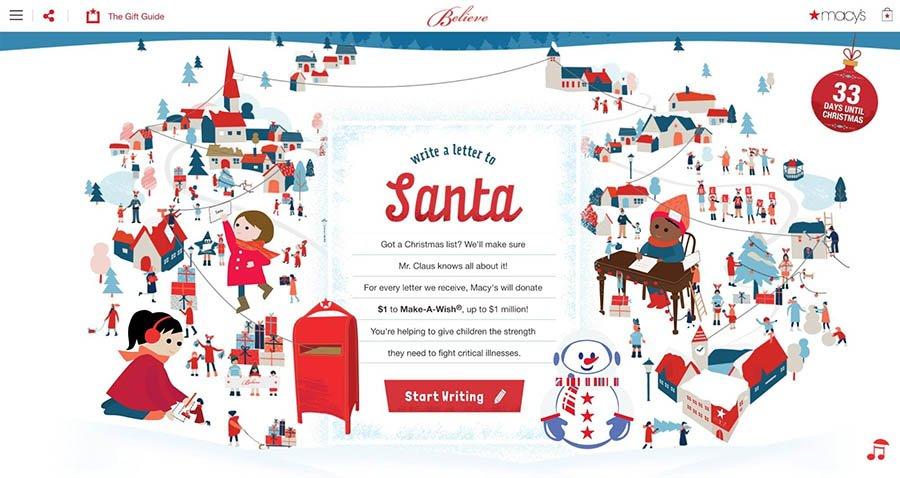 example of B2C holiday campaign by Macy's