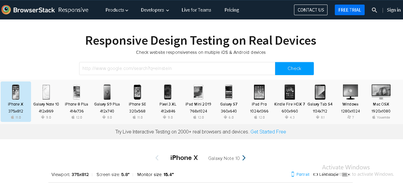 BrowserStack Test Tool