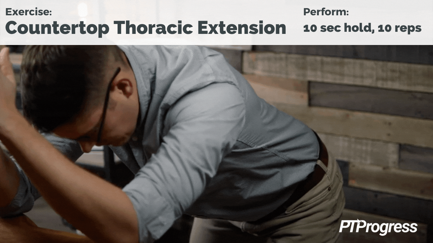 countertop thoracic extension stretch
