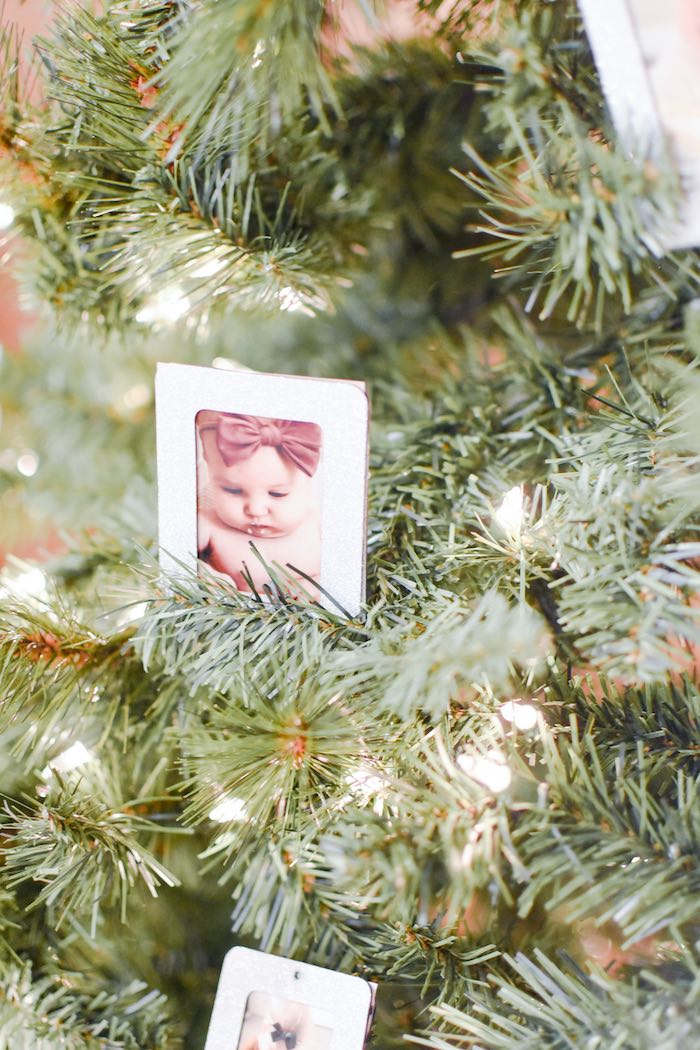 First Year Photo Ornaments from a Winter ONEderland 1st Birthday Party on Kara's Party Ideas | KarasPartyIdeas.com (27)