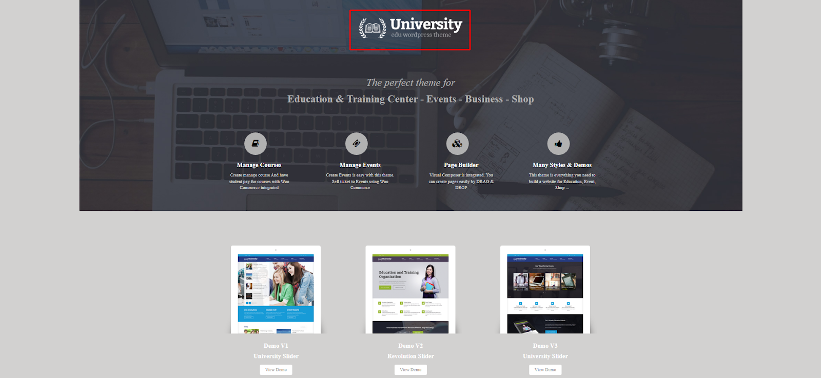 University - Course, Event and Education Theme 