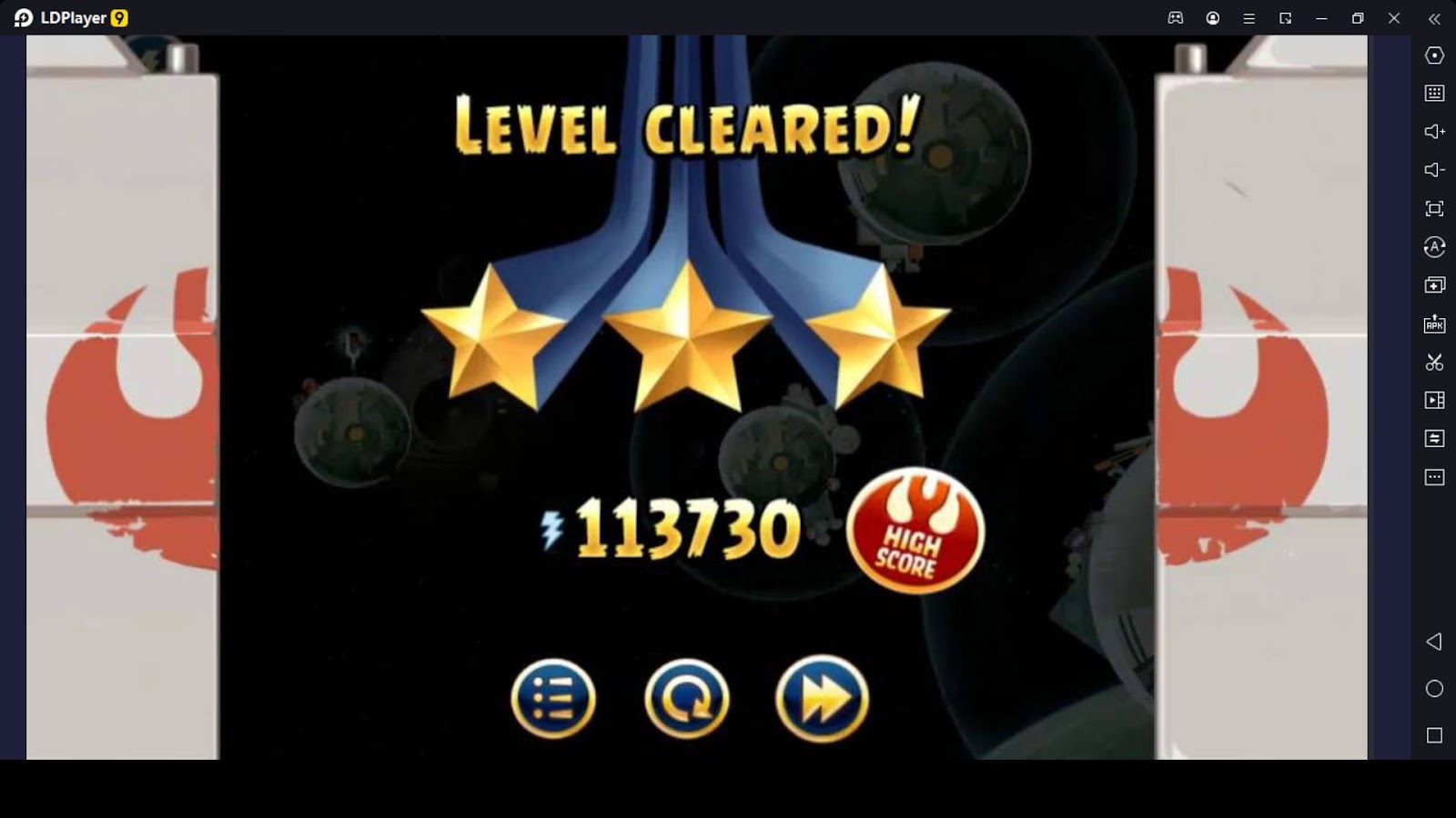 Clear Levels with Three Stars
