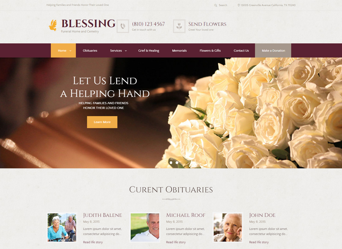 Berkah - Tema WordPress Rumah Pemakaman