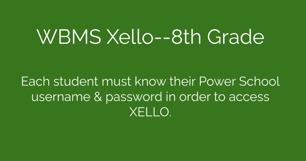 MS Xello 2022--8th grade