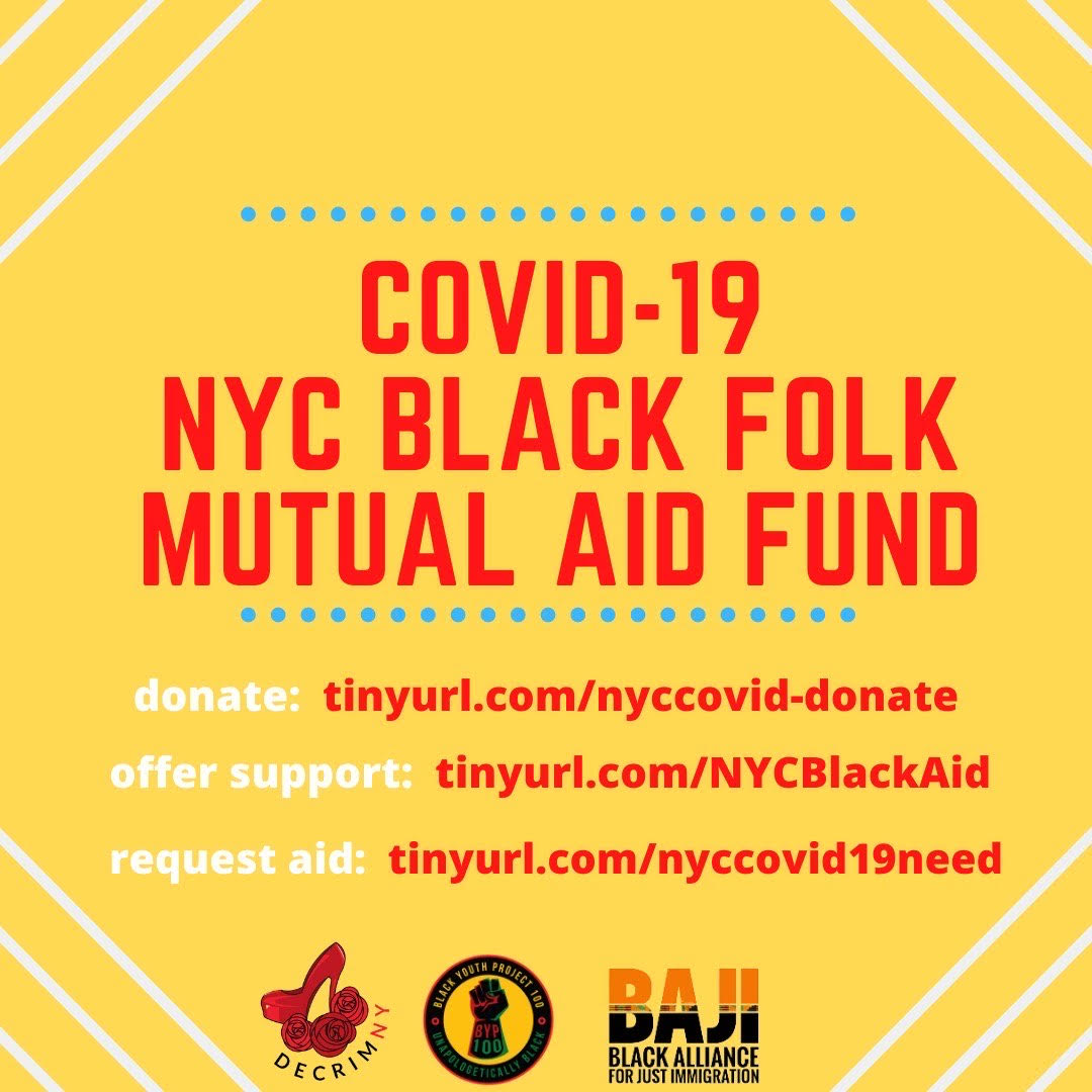 Covid-19 NYC black folk mutual aid fund image