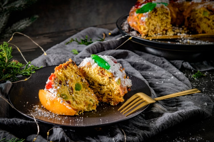 Bolo rei at Christmas in Portugal