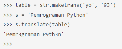 Coding Python Sederhana dengan Fungsi Maketrans