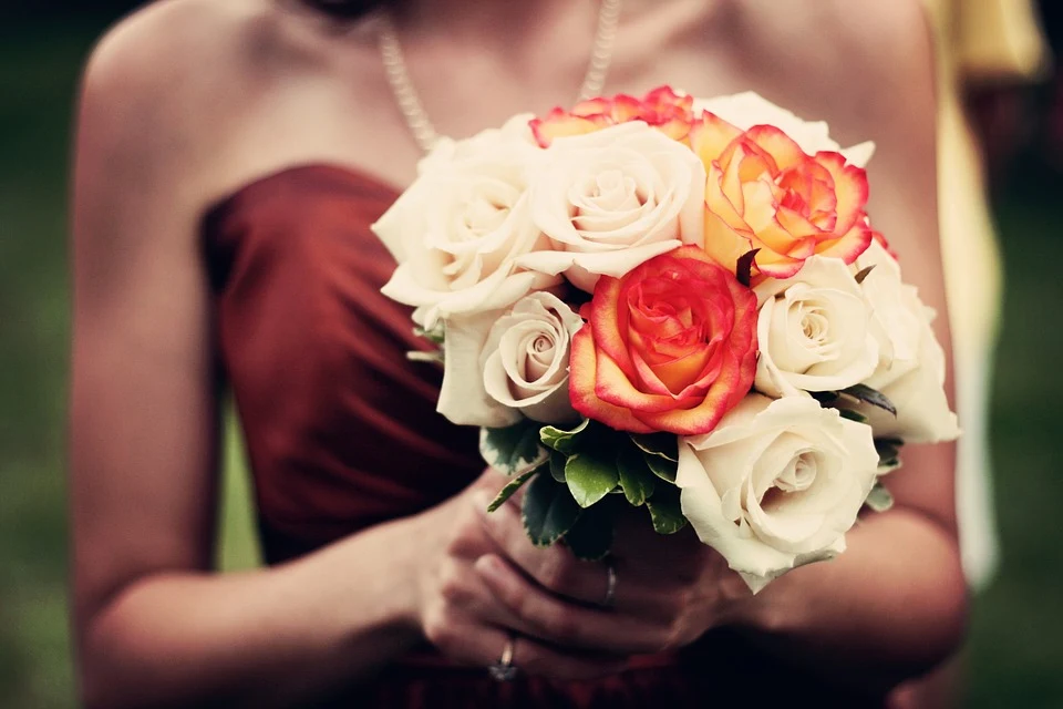 Bouquet, Bouquet Of Flowers, Roses, Bridesmaid