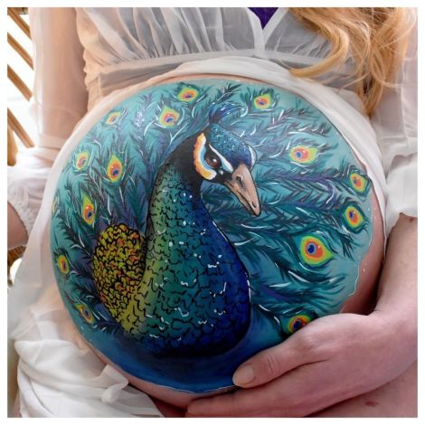 pregnant belly painting ideas 