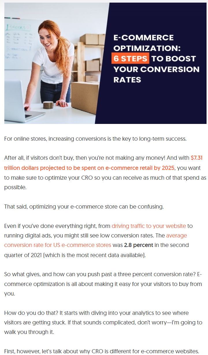  "E-commerce Optimization: 6 Steps to Boost Your Conversion Rates" - Neil Patel