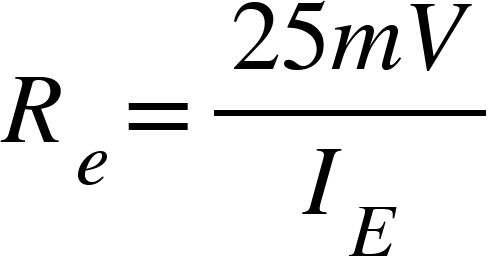 <math xmlns="http://www.w3.org/1998/Math/MathML"><msub><mi>R</mi><mi>e</mi></msub><mo>=</mo><mfrac><mrow><mn>25</mn><mi>m</mi><mi>V</mi></mrow><msub><mi>I</mi><mi>E</mi></msub></mfrac></math>