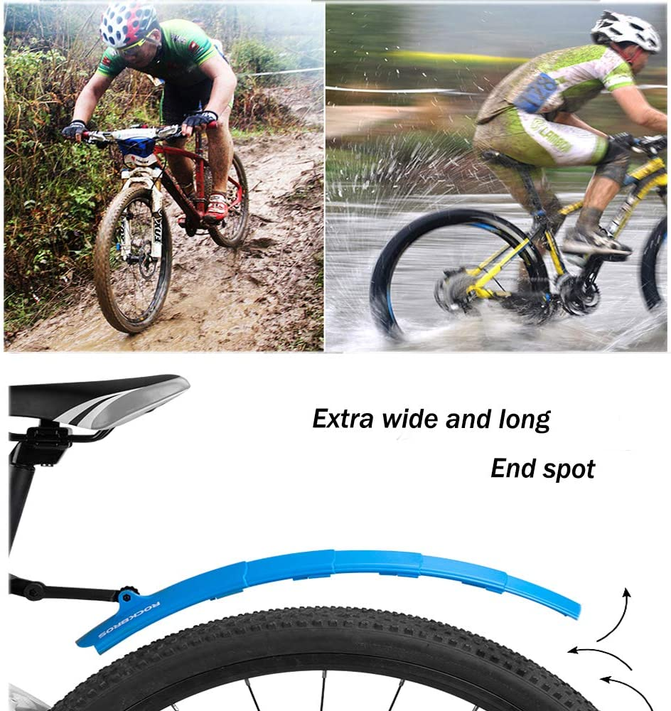 If your mountain bike fender extends too far it will have less support and will wiggle around loosely.