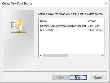 Amazon Redshift ODBC Driver: Set up Driver