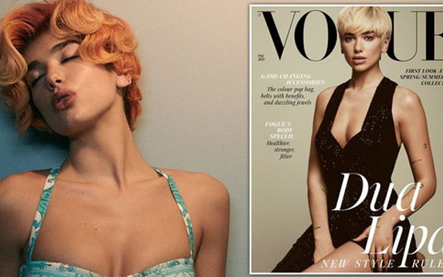 Dua Lipa on the cover of Vogue
