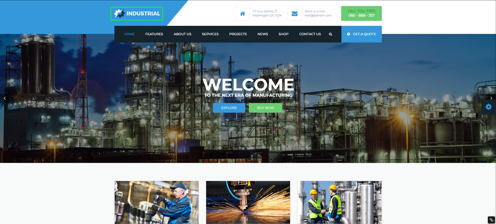 Industrial - Factory, Industry, and Business WordPress Theme