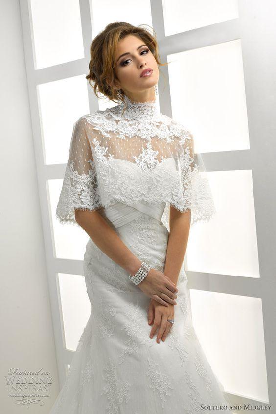 sottero midgley wedding dress with cape: