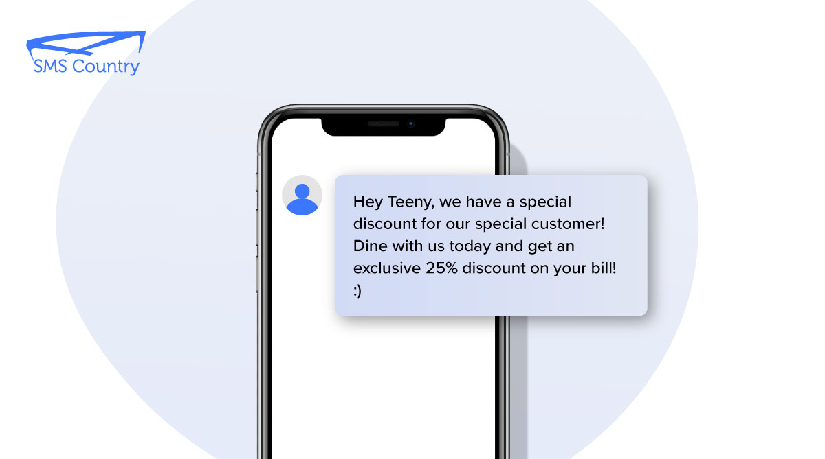 SMS templates for restaurants offering special discounts to customers