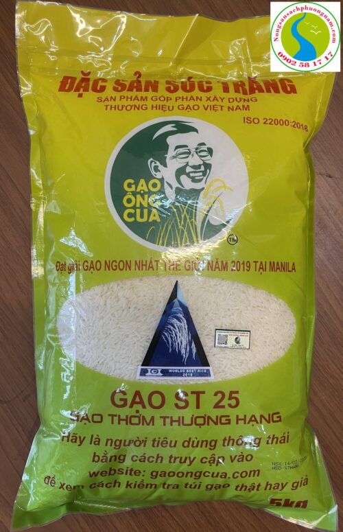 Gạo ST25 ông Cua chính hãng túi 5kg