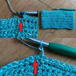 creating the sleeve in the round for the ocean pullover sweater crochet pattern