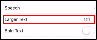 larger text 