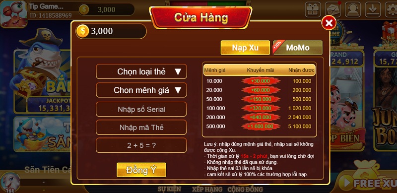 Hướng dẫn thanh toán tại cổng game Xuvang777