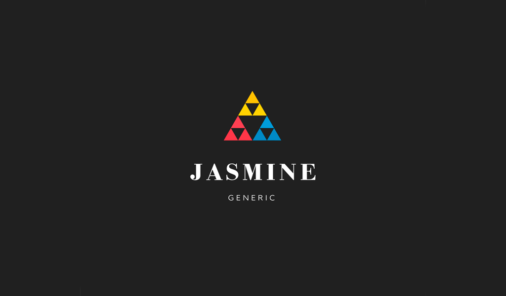 Logotipo da marca abstrato de triângulos