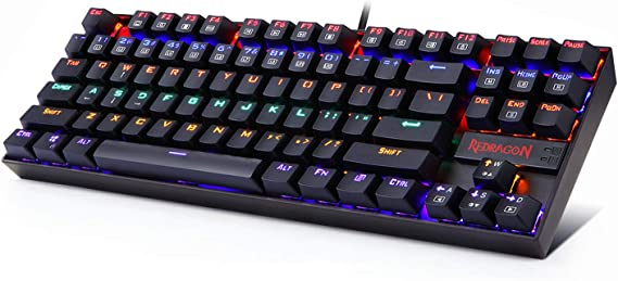 A gaming keyboard with LED lighting makes it possible to identify different keys and game in ambient light.