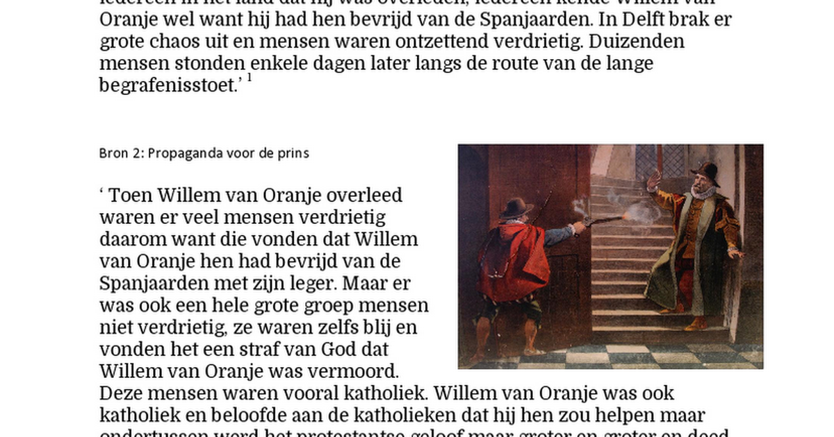 Willem van Oranje en zijn heldenstatus