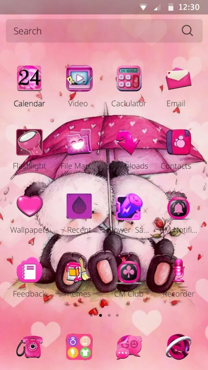 Pink Love Bear Theme Download Aplikasi Untuk Android And IPhone