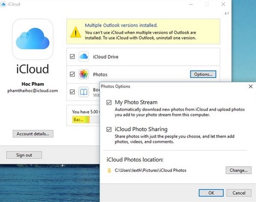 Cách tải iCloud cho máy tính Windows