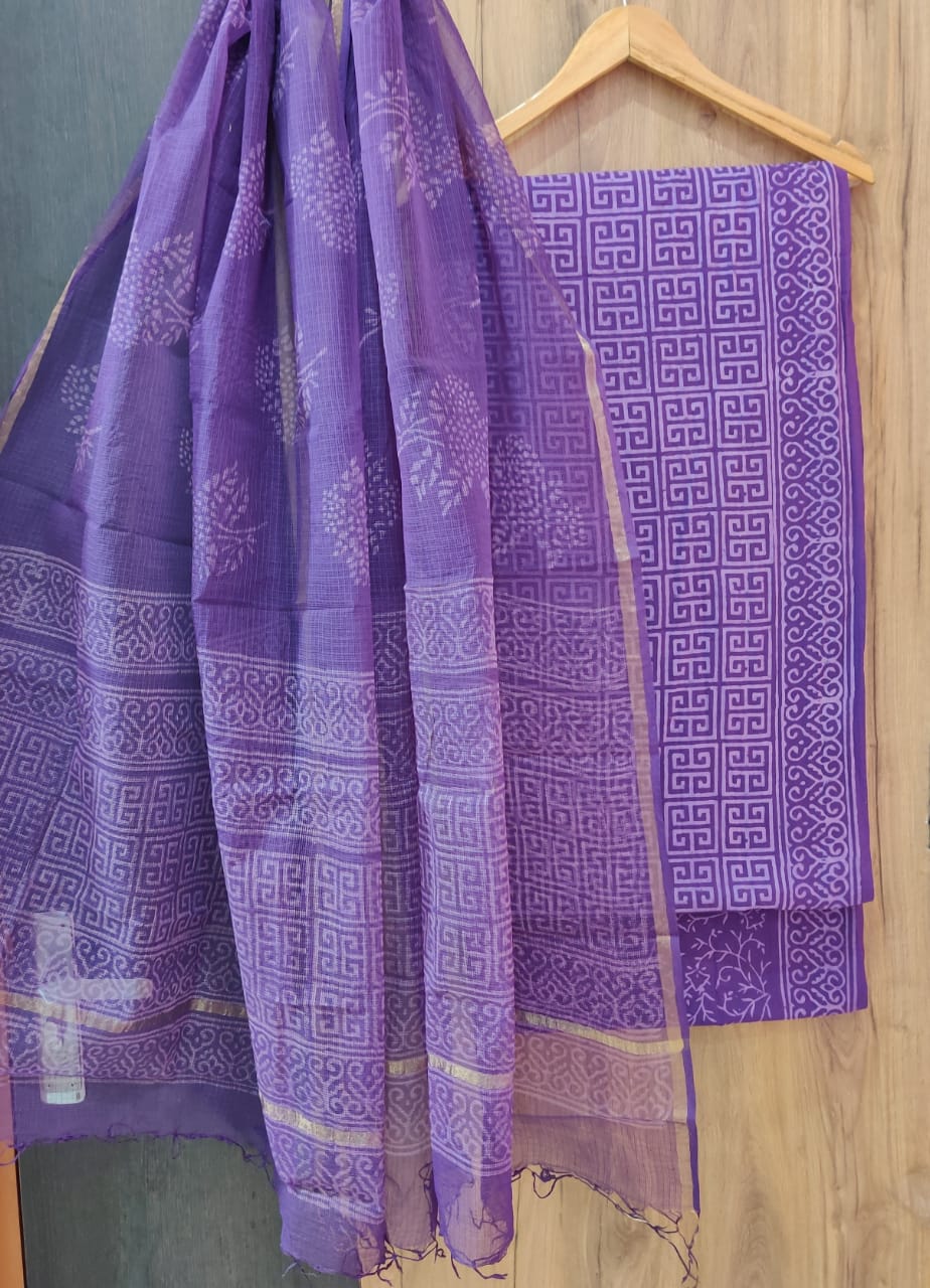 Exclusive new traditional hand block printed pure cotton suits