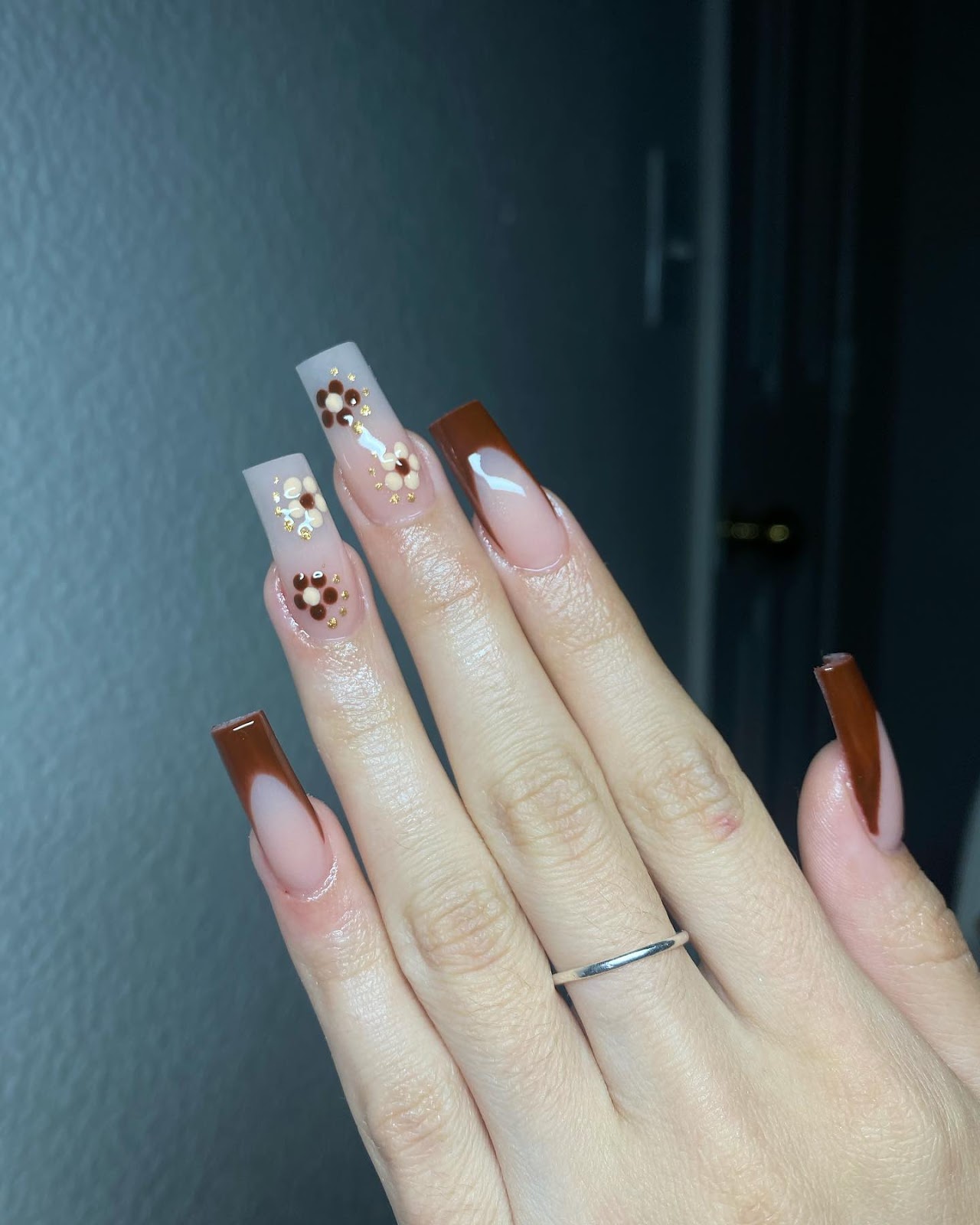 Cute And Simple Honey Nails